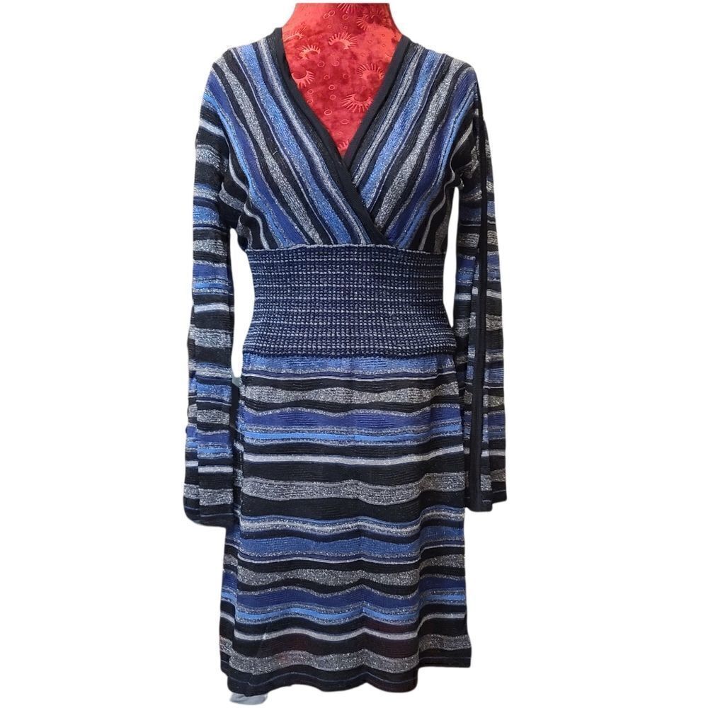 Laundry by Shelli Segal Metallic Knit Dress Small